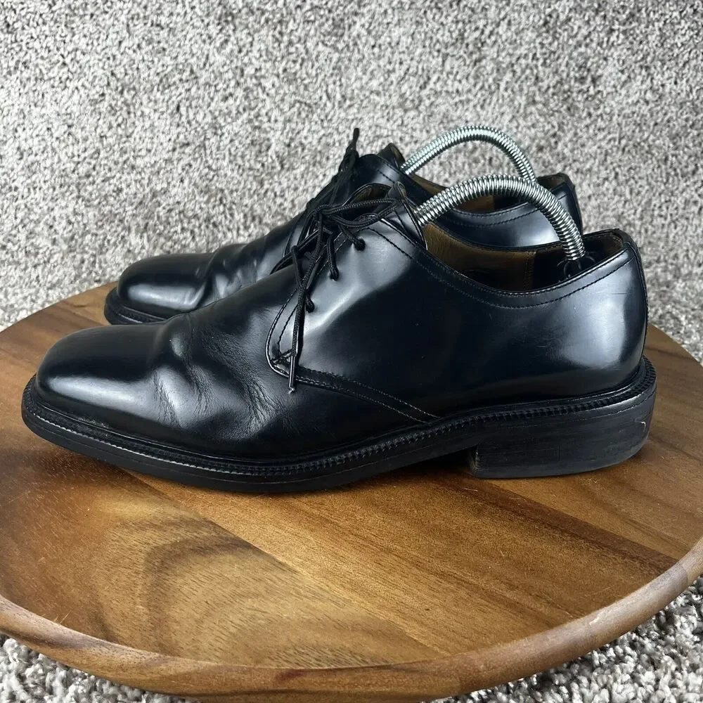 Cole Haan Black Leather Plain Toe Oxford Men 10 M Dress Shoes C02506 - Picture 4 of 10